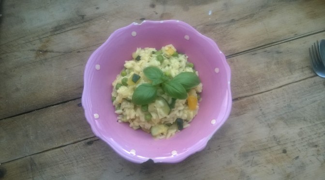summer vegetable vegan risotto