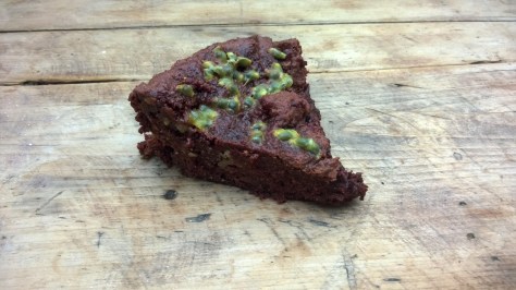 passionfruit vegan chocolate brownie