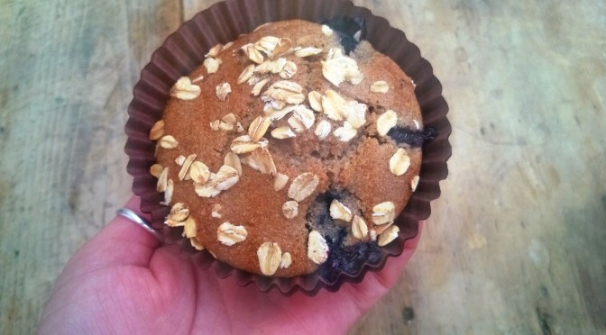 Lazy Recipe; Moist & Healthy Vegan Blueberry Muffins