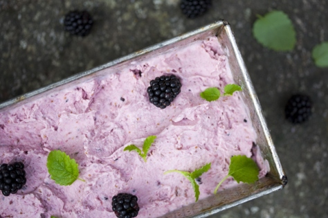 Fig, Coconut and Blackberry Vegan Icecream by Green Kitchen 