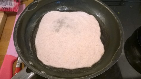 frying chapatii
