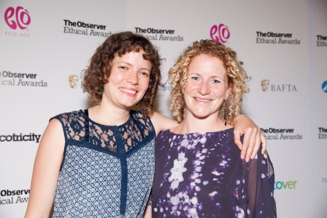 Community Energy project award winners Plymouth Energy Community at the Observer Ethical Awards 2015, held at the V&A Museum in London