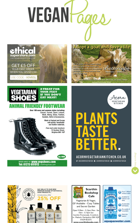 Vegan life adverts